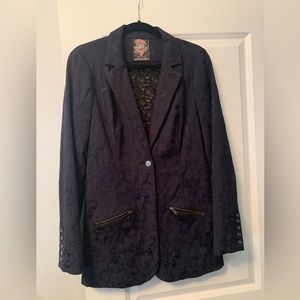 Free People Navy Blue Corset Blazer!